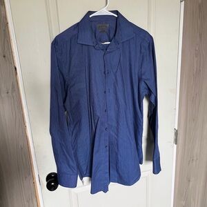 Calvin Klein Collection Blue Striped Dress Shirt